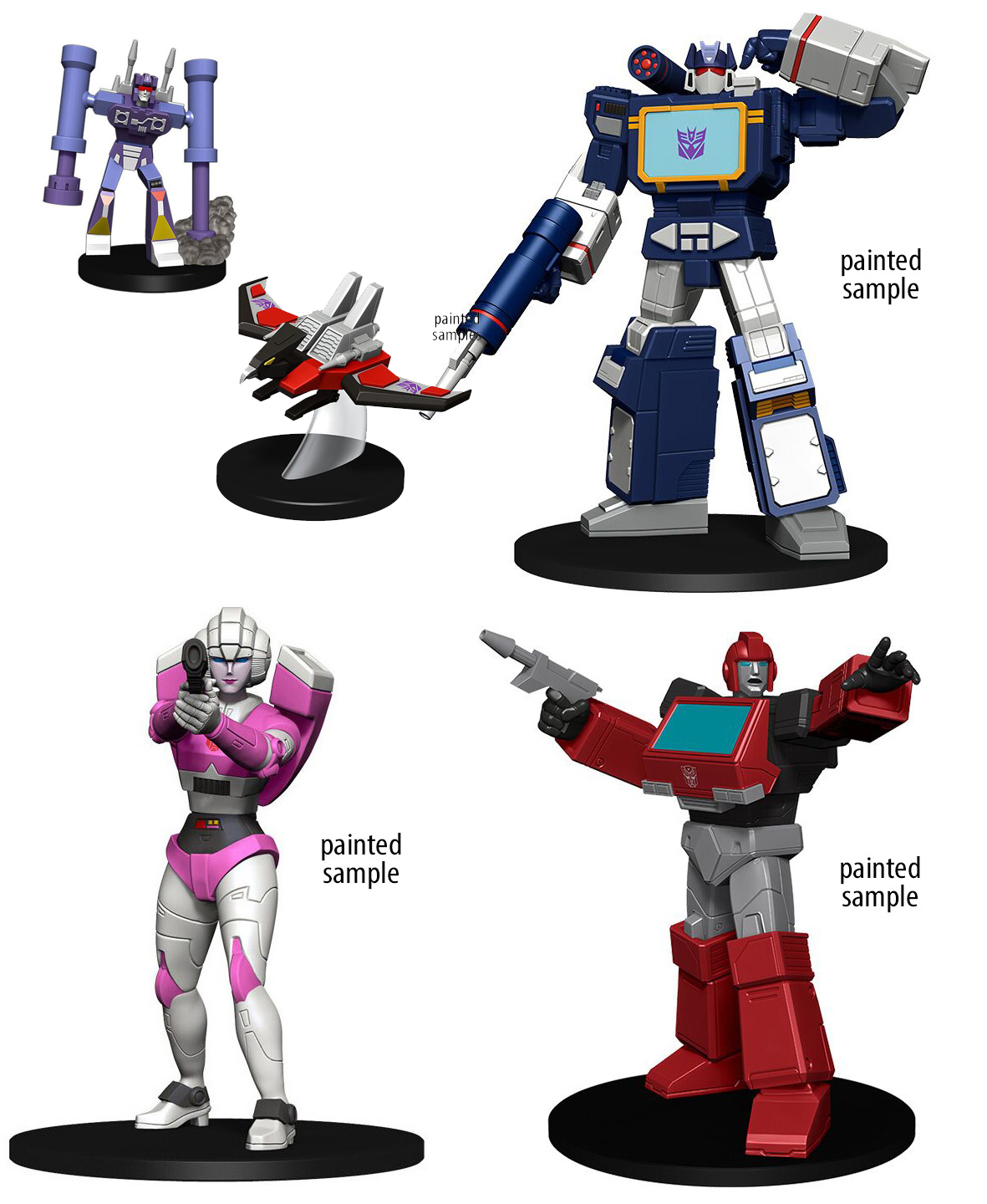 Transformers Unpainted Mini Set WAVE 2